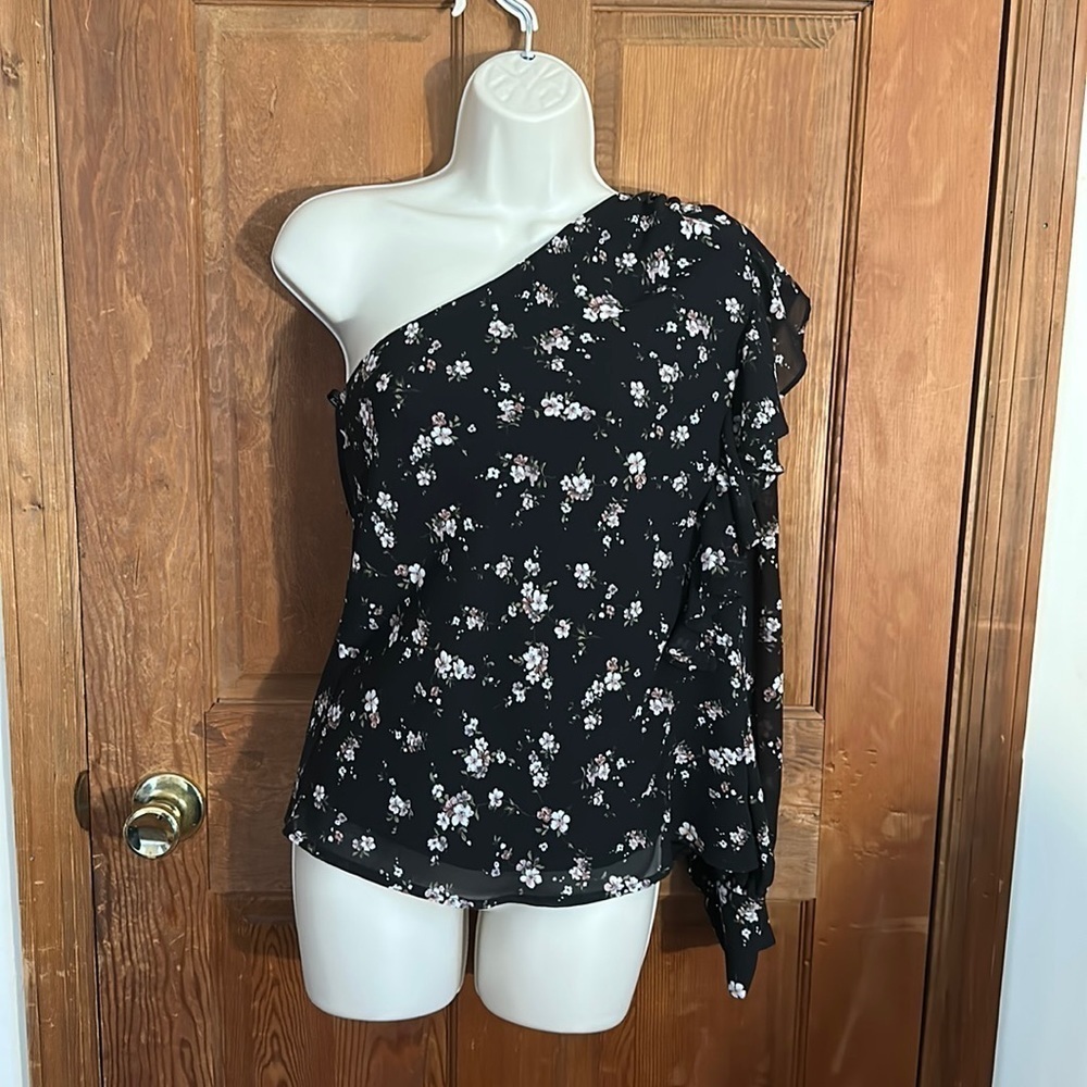 Bardot Womens One Shoulder Floral Top Size 8/Medium